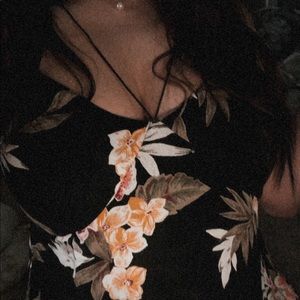 Volcom Tops - Volcom Floral Criss-across Tank Top Volcom Tops - Volcom Floral Criss-across Tank Top
